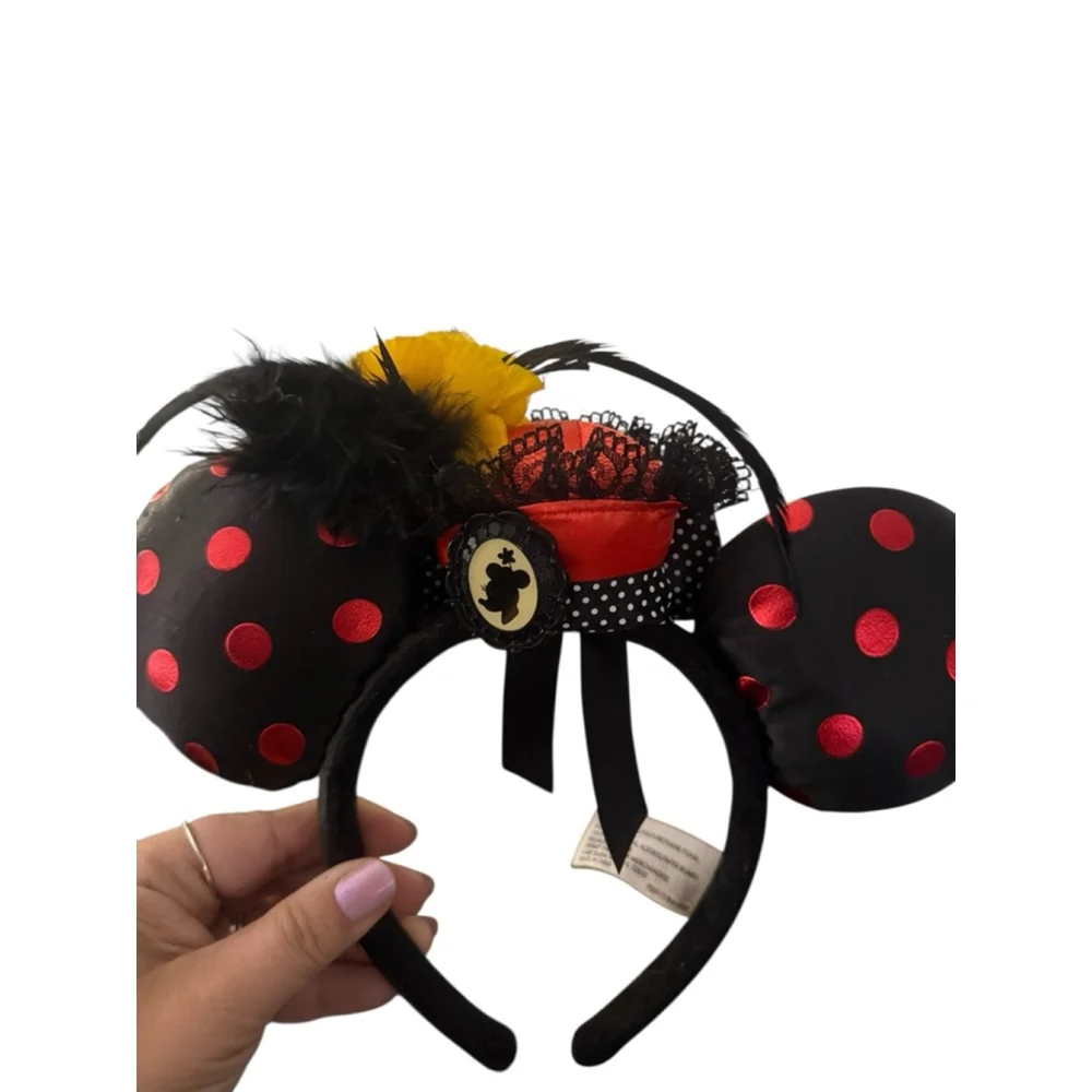 Disney Parks DAPPER DAY MINNIE Mickey Ears Headband Victorian Cameo Hat Flower